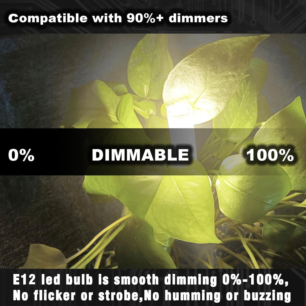 E12 100W Dimmable C7 T6 LED Corn Light Bulbs 4000K 1000lm 10W, 3 Pack