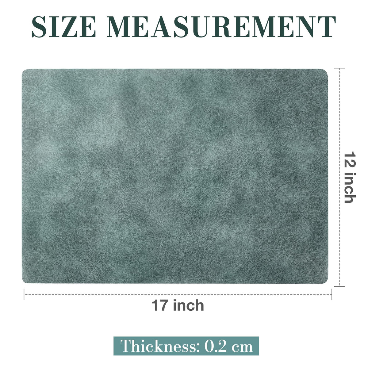 Faux Leather Placemats Set of 6, Vinyl Placemats Heat Resistant