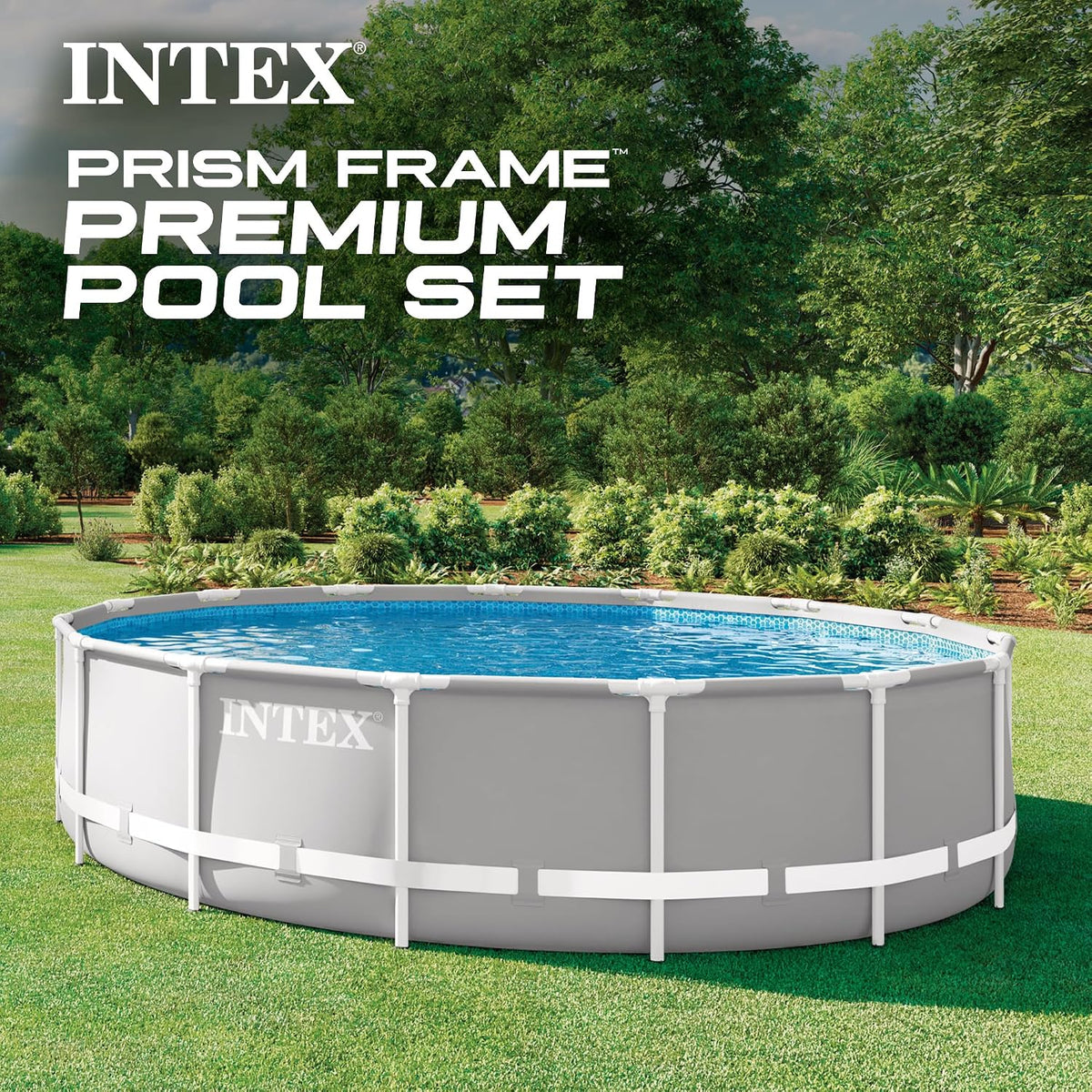 26723EH Prism Frame Premium Above Ground Swimming Pool Set: 15ft x 42in - Includes 1000 GPH Cartridge Filter Pump
