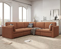 Oversized Modular Sectional Sofa V-Shaped Cloud Couches Brown