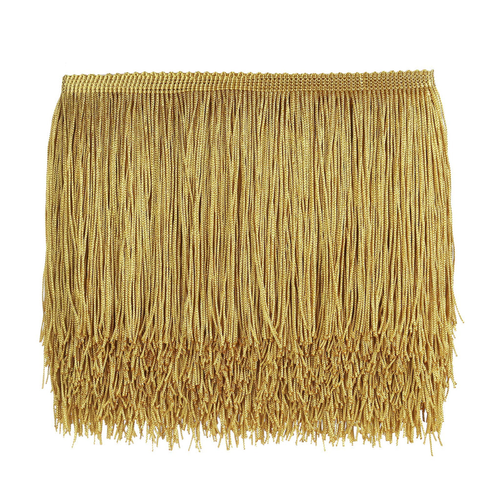 Sewing Fringe Trim for DIY Craft, Gold, 6 Inches Wide - 10 Yards