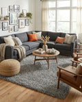 Solid Shag Rug - 1 Cloud Gray Shag Rug - Plush 1.5-Inch Pile, Stain-Resistant & Kid-Friendly, Perfect for