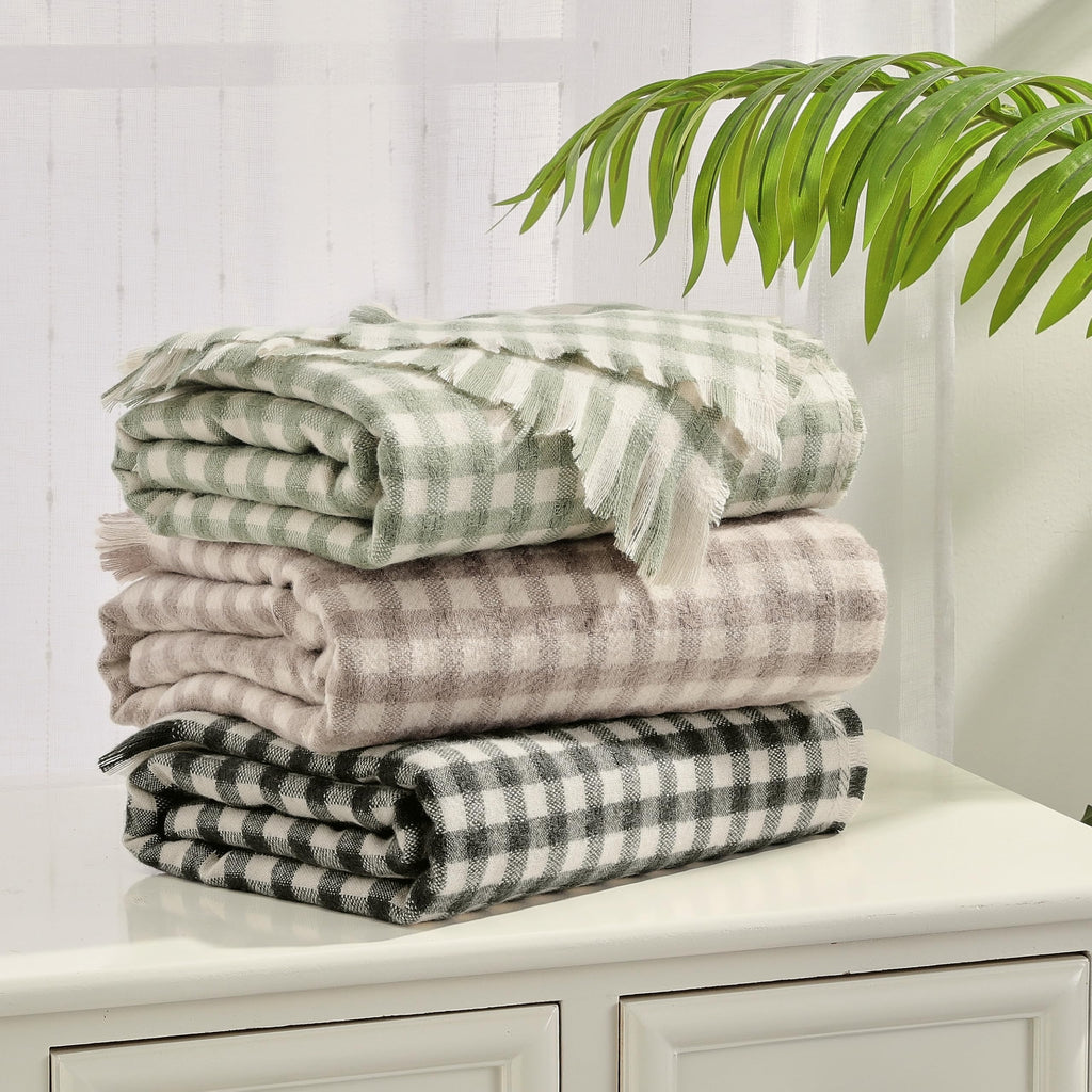 Farmhouse Boho Knitted Throw Blanket for Couch Sofa Chair Bed Home Decoration