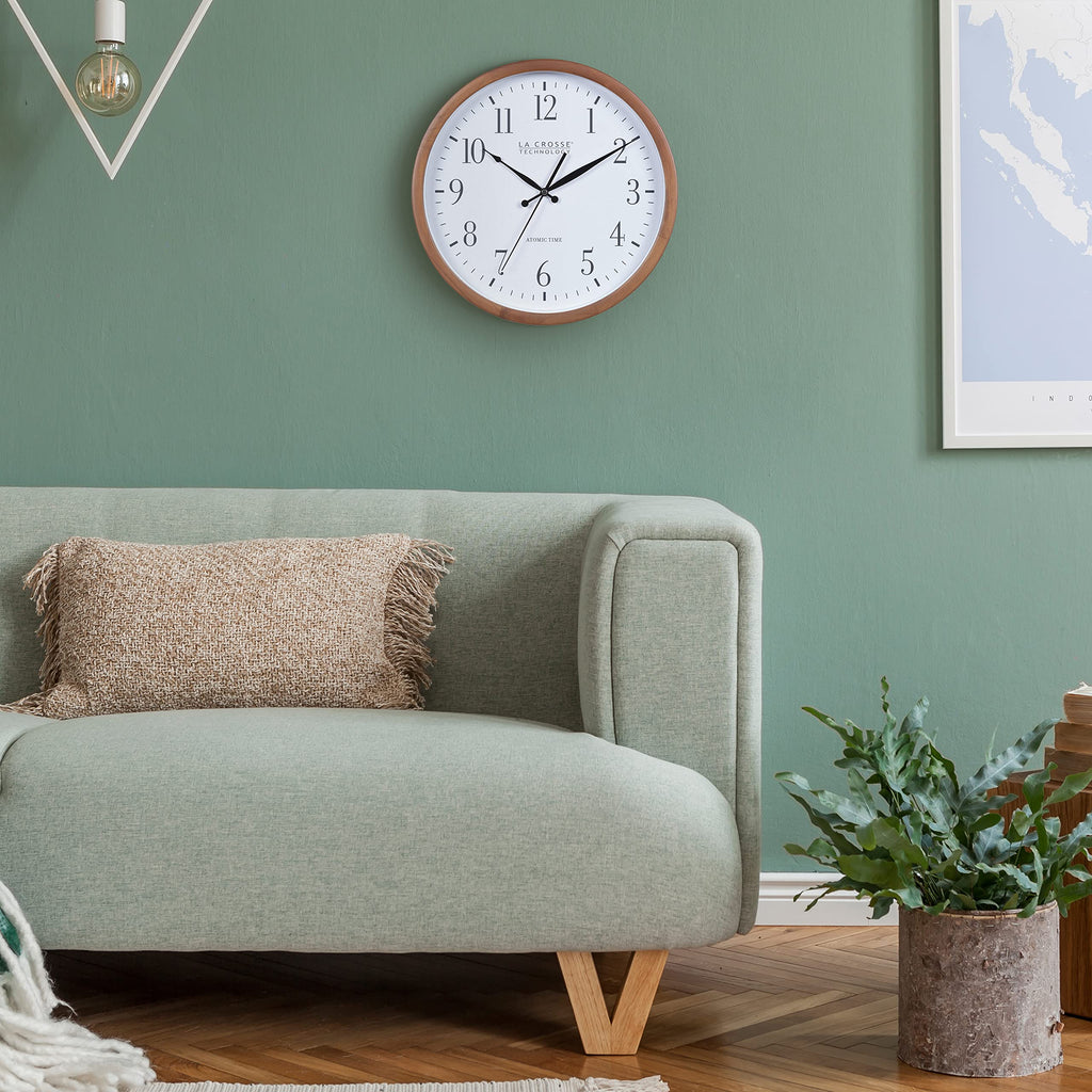 Inspired Nelson Style Atomic Analog Wall Clock, Wood, 12.80" (404-50447)