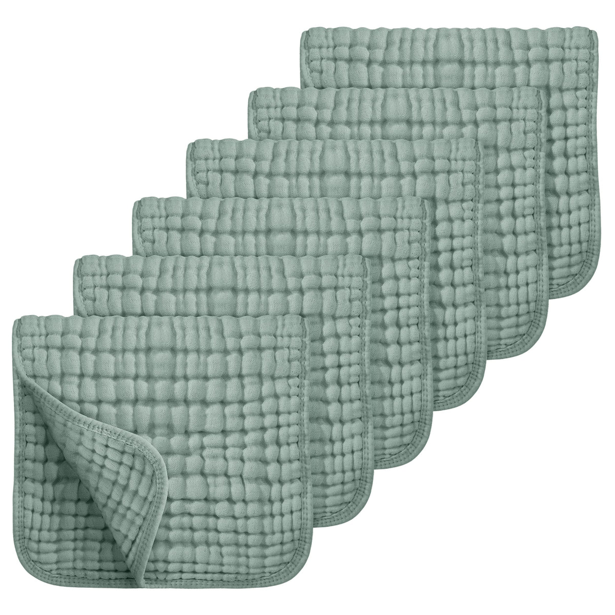 Muslin Baby Burp Cloths, Absorbent Brup Rags 6 Pack Set for Baby