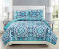 Collection Bedspread Coverlet Quilted Over Size New (King/California King, Turquoise)
