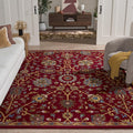 Heritage Area Rug, Red, Handmade Traditional Oriental Wool