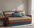 Avery 5-Piece Multi-Color Striped 100% Washed Cotton Quilt Set, Daybed
