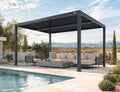 Louvered Pergola 94AS 11' x 15' Aluminum Metal Outdoor Pergola wtih Adjustable Louvered Roof and Integrated Drainage