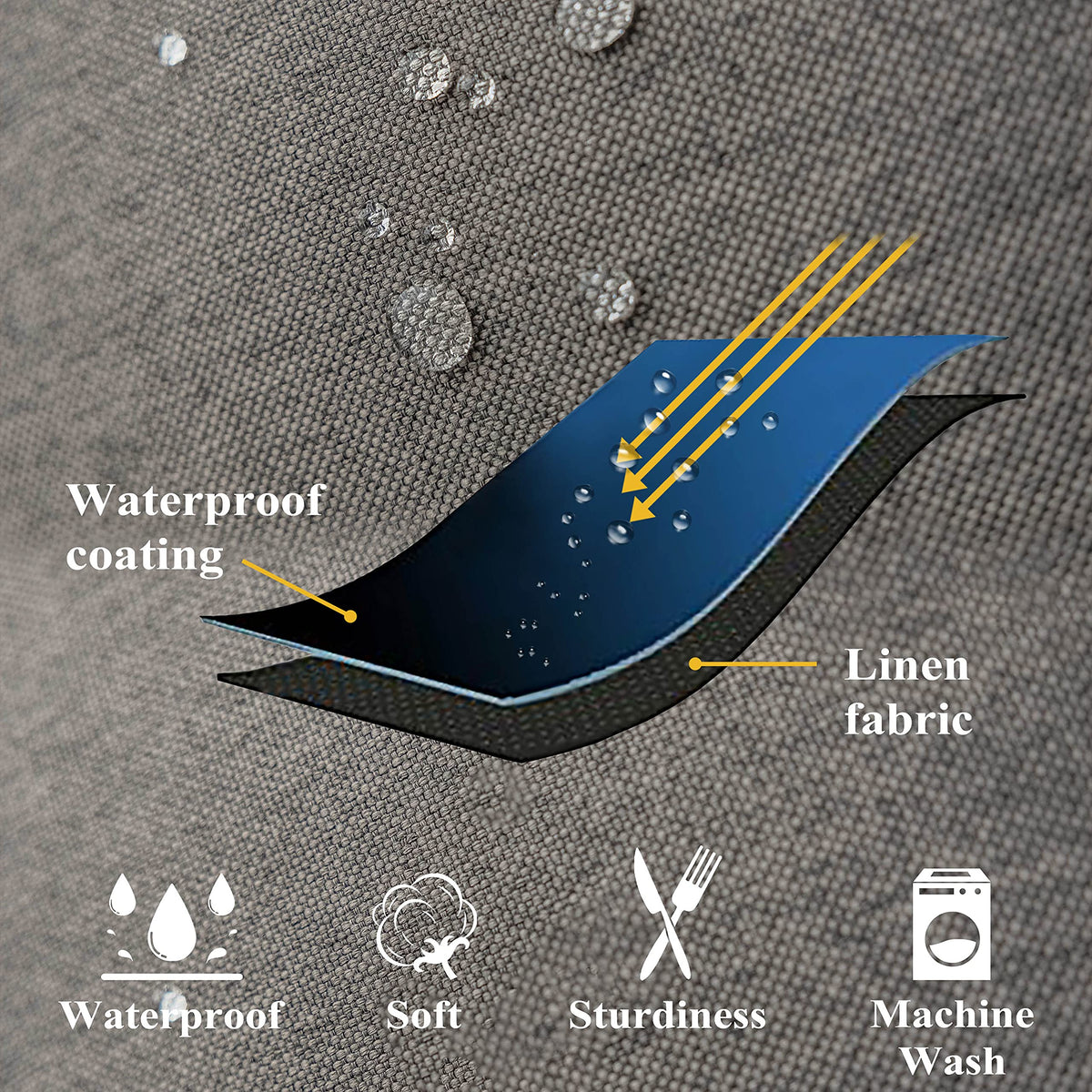 Decorative Pillow Covers 16x16 inch Outdoor Pillows Furniture Waterproof Compatible with Sunbrella Throw Pillow