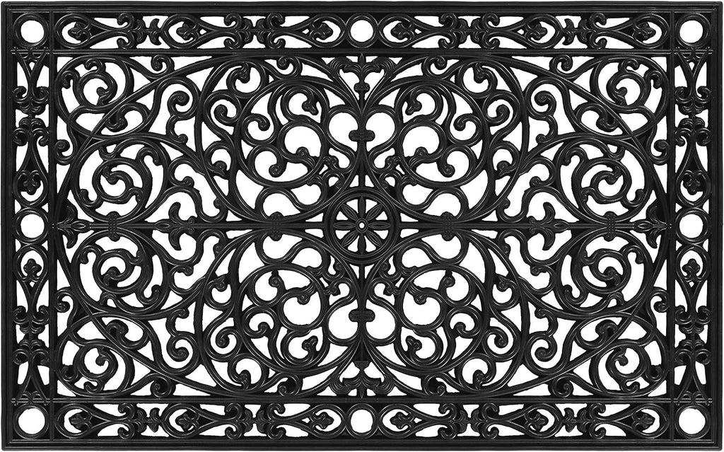 AZ900222436 Gatsby Rubber Doormat, 24" x 36", Black