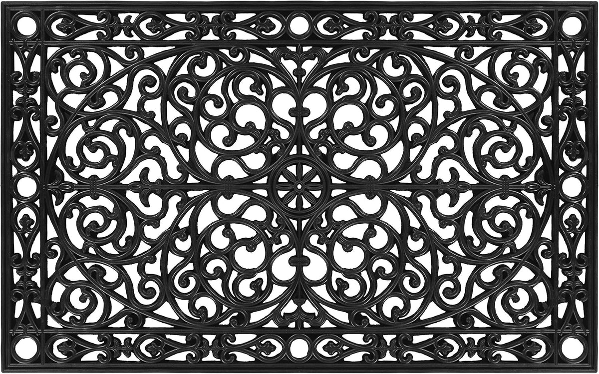 AZ900222436 Gatsby Rubber Doormat, 24" x 36", Black