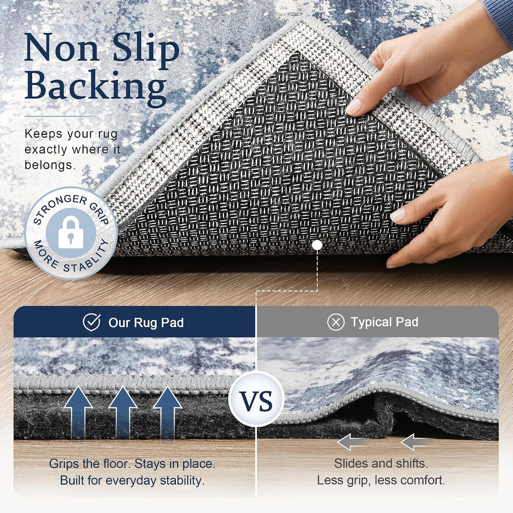 2x6 Runner Non Slip Rug Pad Gripper Cushioned Carpet Pads - Set of 12