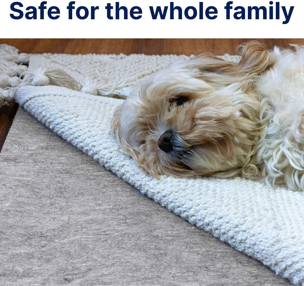 Basics - 8'x10' - 1/2" Thick - 100% Felt - Protective Cushioning Rug Pad - Safe for All Floors and Finishes Including - Set of 80