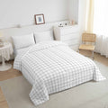 Buffalo Plaid Comforter Set Reversible Black Gray White