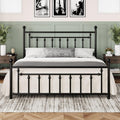 14 Inch King Metal Platform Bed Frame with Victorian Vintage Headboard and Footboard/Mattress Foundation/Under Bed
