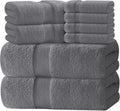 Luxury Bath Towel Set of 8 Pieces - 100% Turkish Cotton Highly Absorbent Towels , 2 Luxury Bath Towels 700GSM, 2 Hand