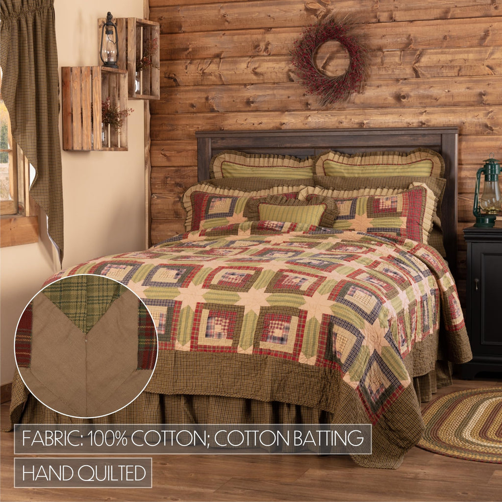Tea Cabin 3 Piece Quilt Set (1 Quilt, 2 Standard Shams)