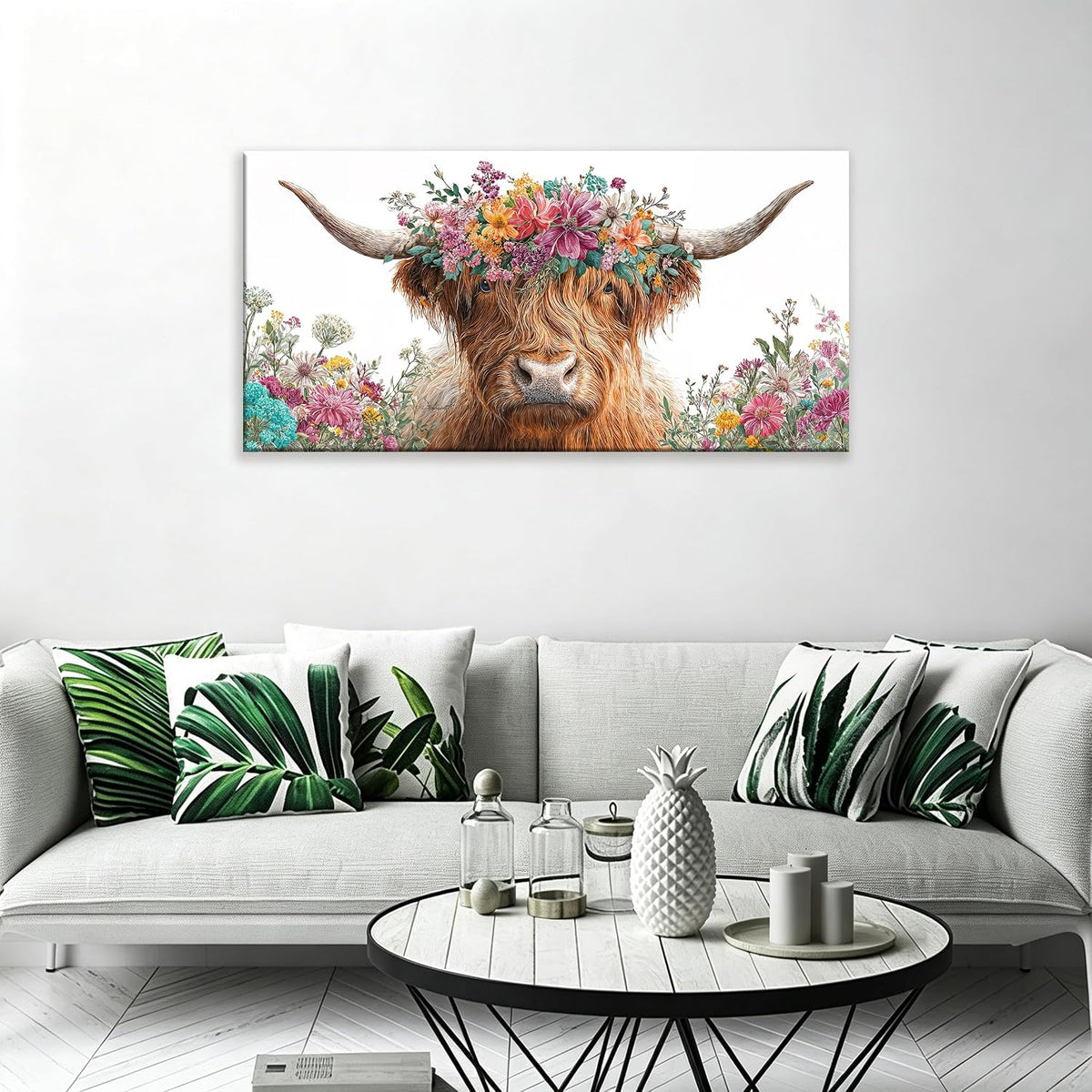 Large Canvas Wall Art Decor Canvas Art Wall Decor Highland Cow Wall Art Prints Wall Art Pictures Vintage Wall Art