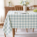 Blue Checkered Tablecloth Rectangle Tables Buffalo Plaid Gingham Table Cloth Cotton Linen Rustic Tablecloths Washable