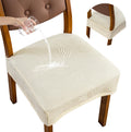 Waterproof Chair Covers Set of 6, Stretch Chair Cover, Beige