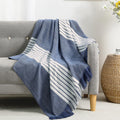 Throw Blanket Boho Striped Fringe Throw