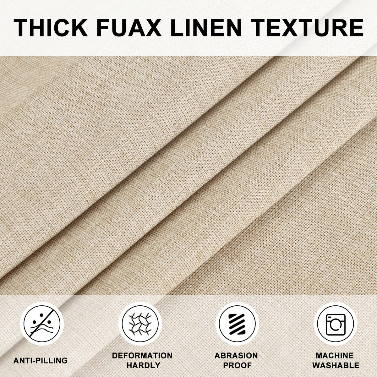 Beige Round Linen Tablecloth 120 Inch Dining Room
