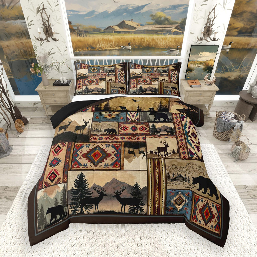 Rustic Cabin Comforter Set Bedding Set