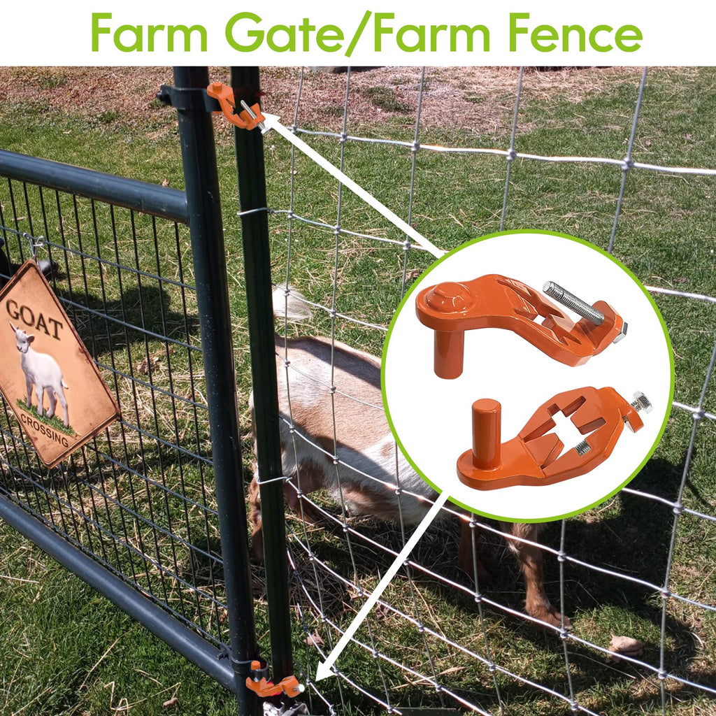 T-Post Gate Hinge Pins - Heavy Duty Gate Hanger, Hang a gate from a Metal T Post, Steel Gate Hinges Target Hanger for