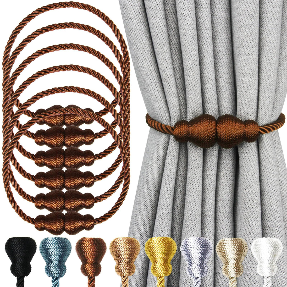 Magnetic Curtain Tiebacks Decorative Curtain Holders for Drapes