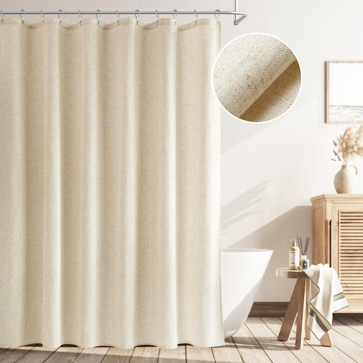 Linen 72 Inch Long Beige 1 Panel