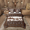 Western Aztec Comforter Set 7 Pieces Horse Bedding Set