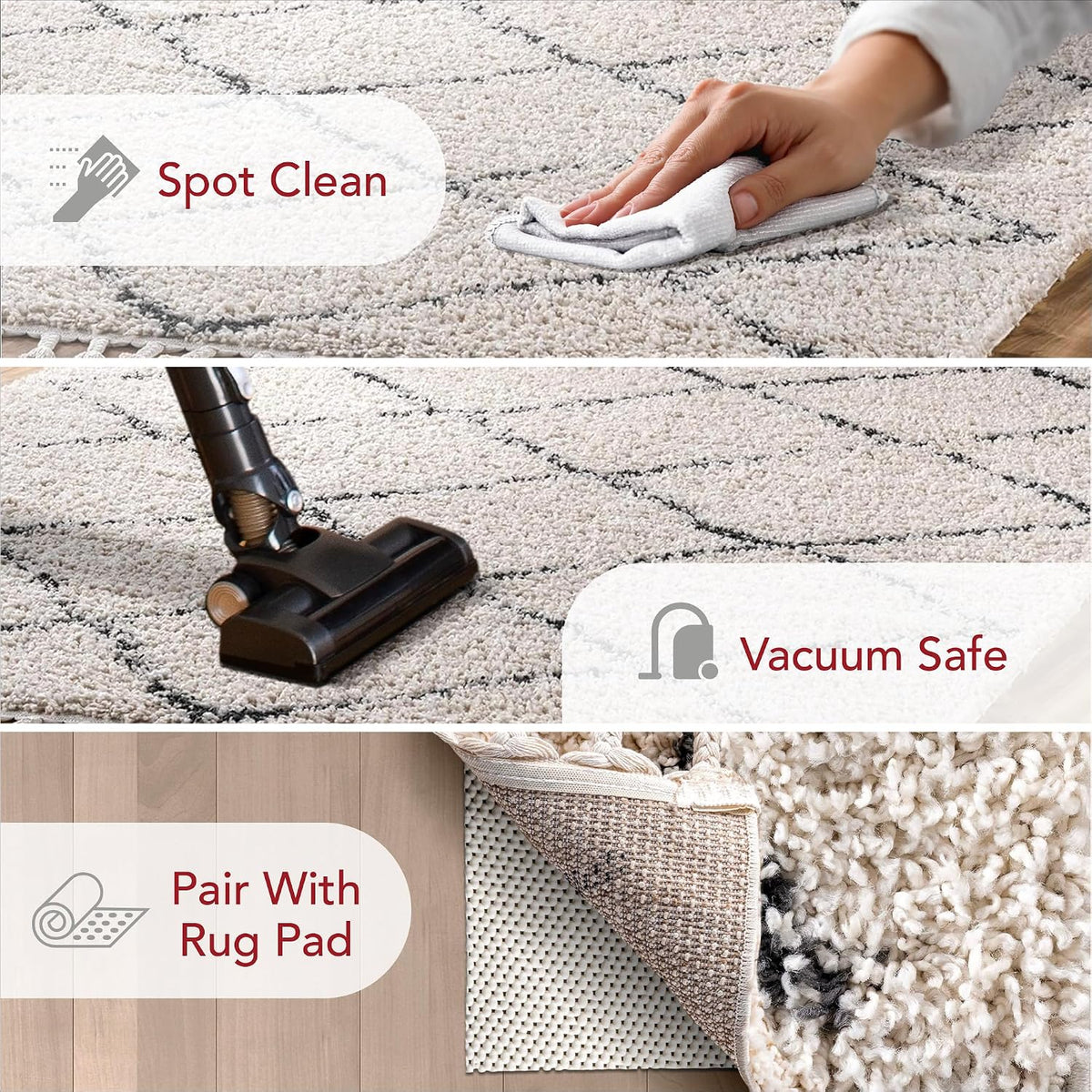 Jessie Off White Trellis Power Loomed Area Rug