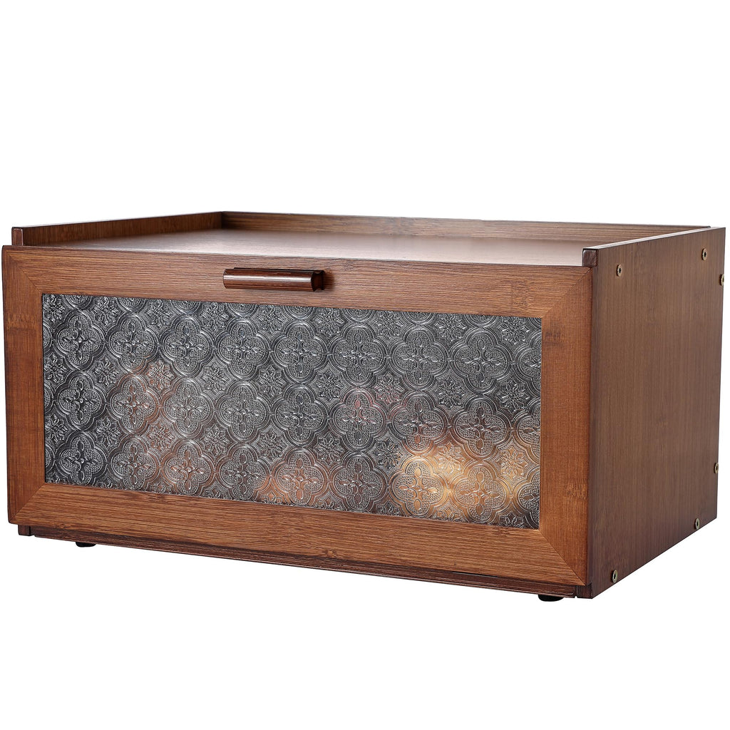 Vintage Countertop - Retro Brown Bread Storage Box Breadbox