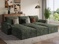 Boneless Sectional Couch, Cloud Sofa Bed, Green