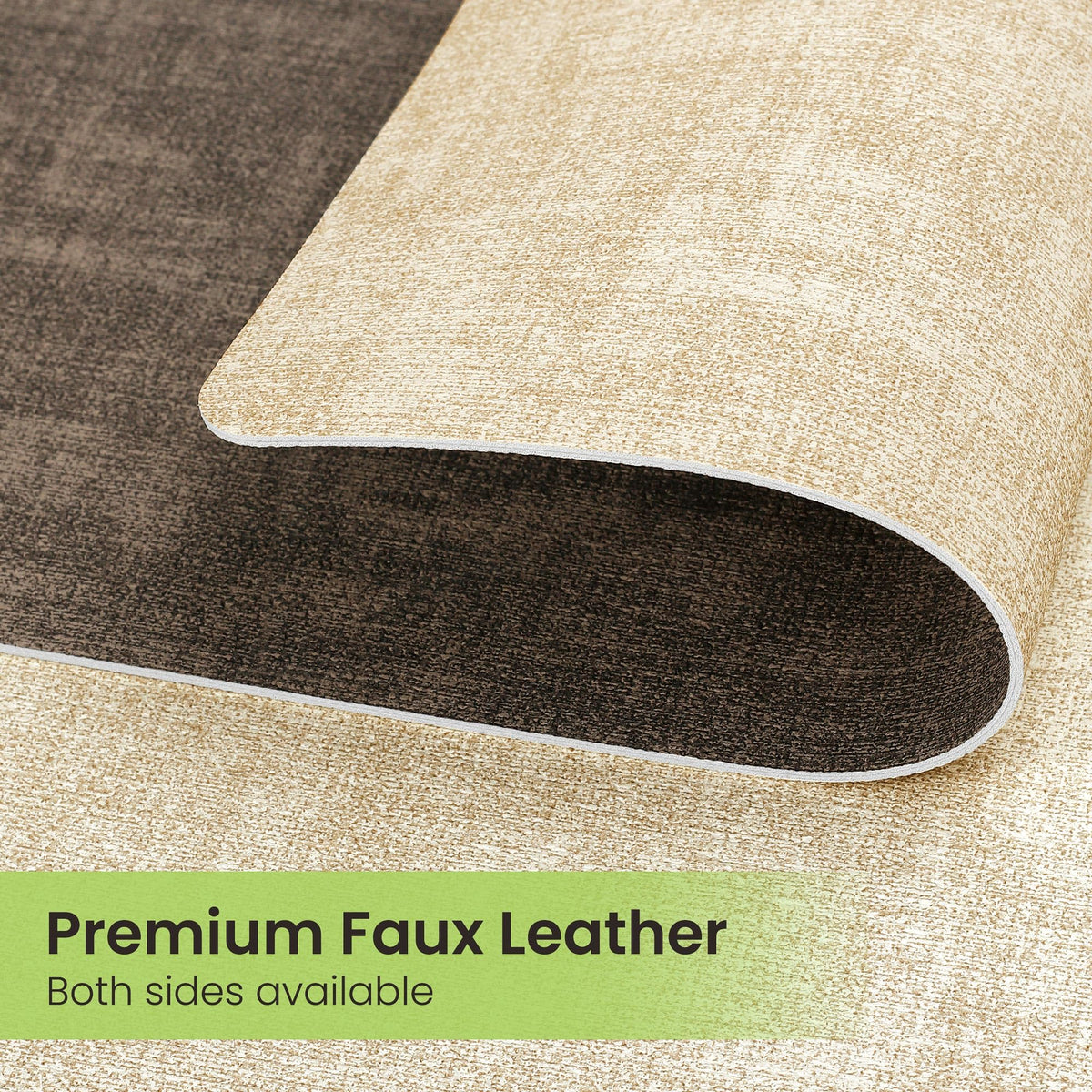 Placemats Set of 4 Wipeable Reversible Faux Leather with Coasters