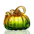 5 Inch Hand Blown Glass Pumpkin Figurines for Decorating Fall Decor