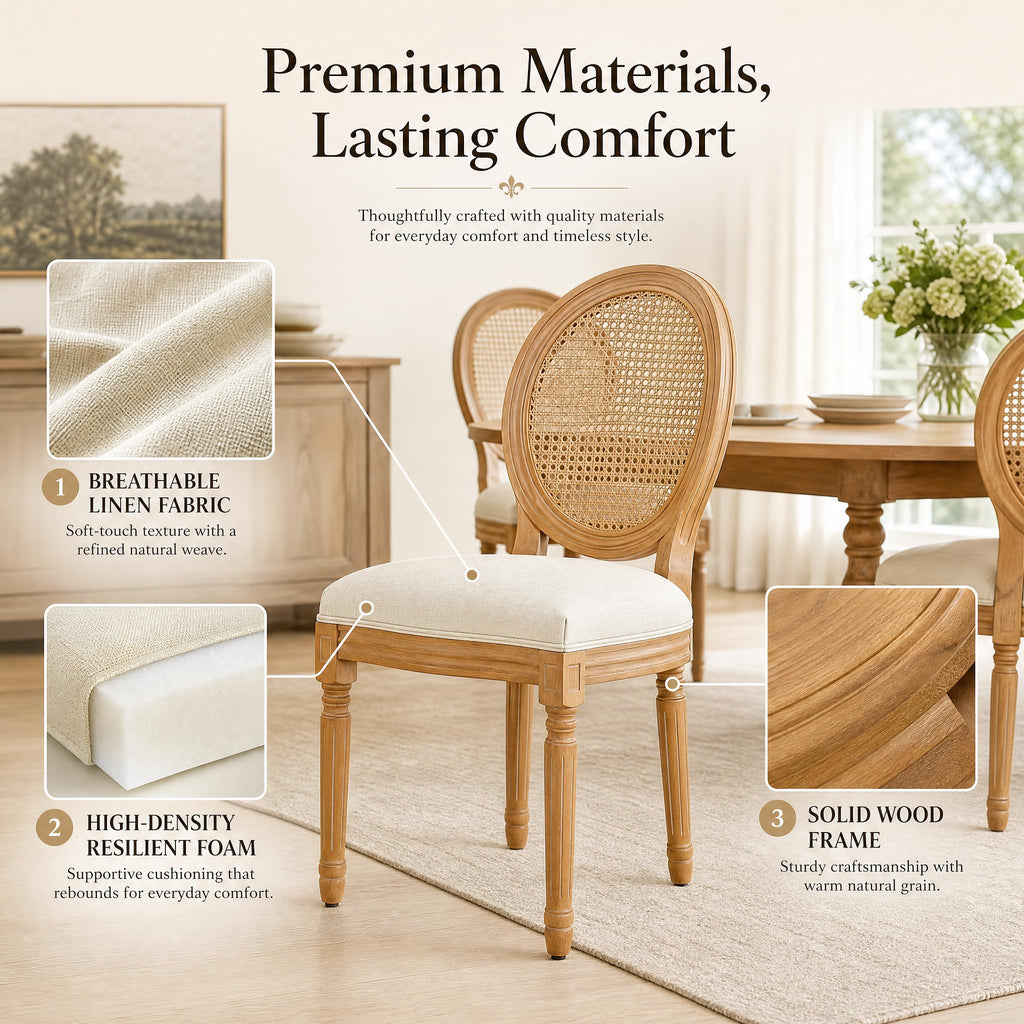 French Country, Upholstered Set of 6