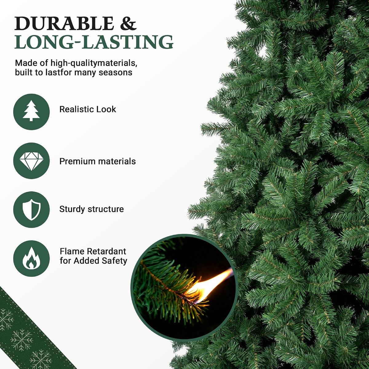 Artificial Christmas Tree, 4 to 12 ft, Christmas,Artificial Pine Lighted Holiday Tree