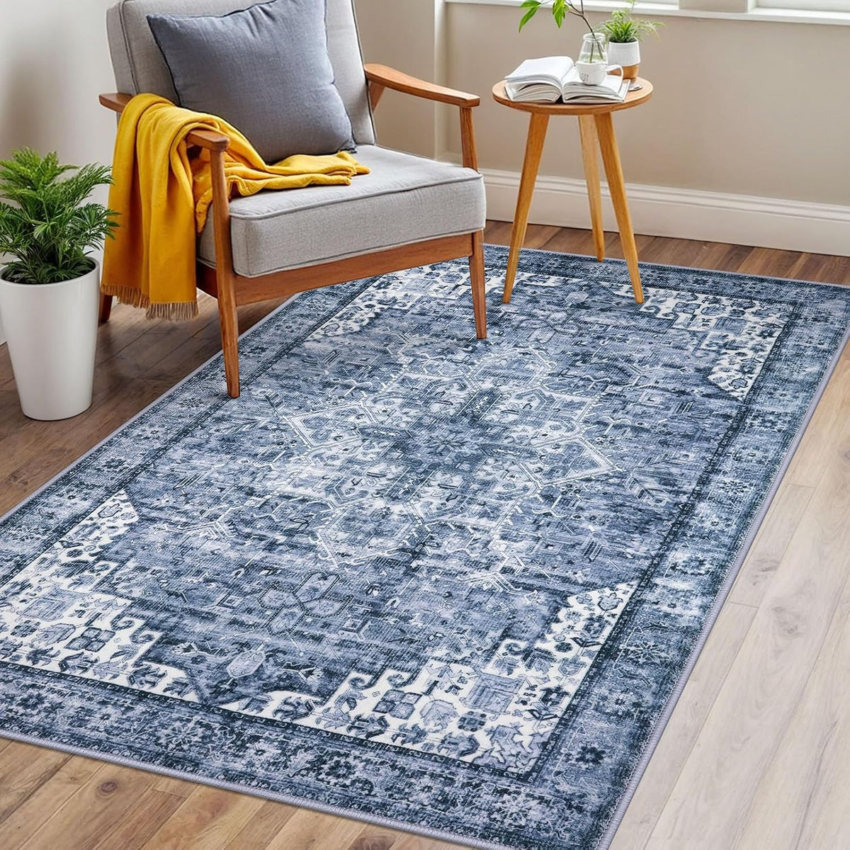 Washable Area Rug Non Slip Door Mat Indoor Bedside