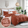Rukai 100% Cotton Washed Clip Jacquard Gauze 5-Piece Bedding Comforter Set, All Season & Breathable, Oeko-TEX