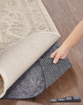 Non Slip Cushioned Rug Pad Gripper, Felt and Silicone Backing, Carpet Liner Protector Mat for Area Rugs and Hardwood - Set of 6