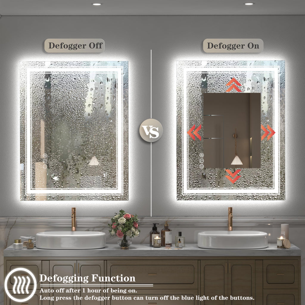55x30 LED Bathroom Mirror for Wall
