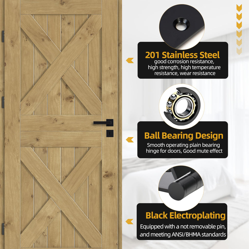 18-Pack 4 inch X 4 inch Black Door Hinge Heavy Duty for Door