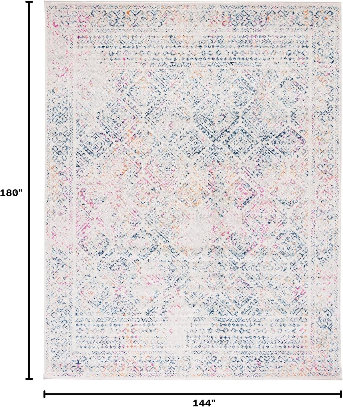 Tulum Area Rug, Textured X-Large Ivory & Dark Blue TUL264D