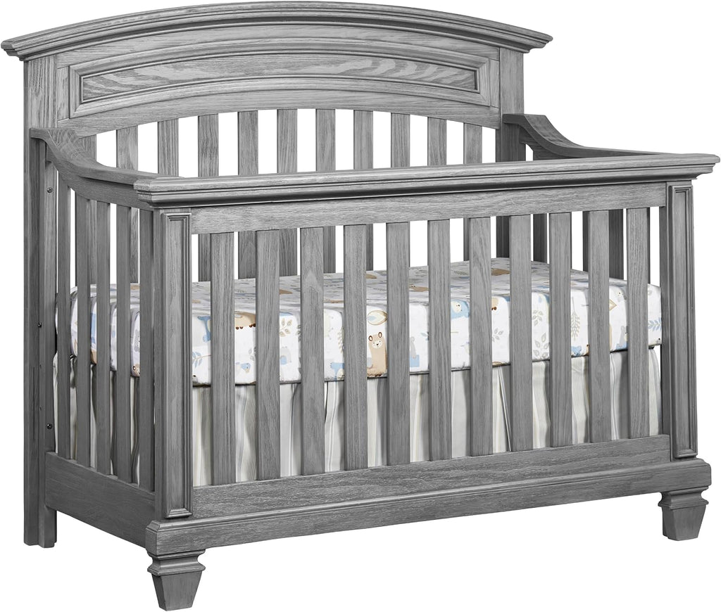 4 in 1 Convertible Crib, Brushed Gray