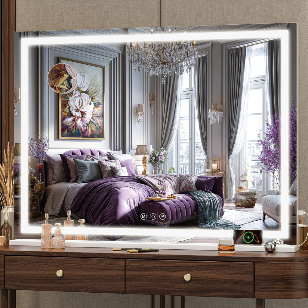 Vanity Mirror with Lights, 32" x 24" LED Makeup Mirror