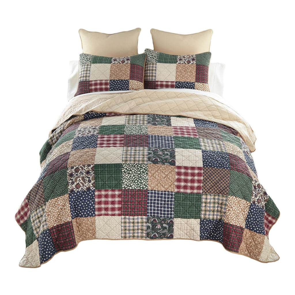 Rustic Paisley Cotton California King Quilt Set, 105" x 118"