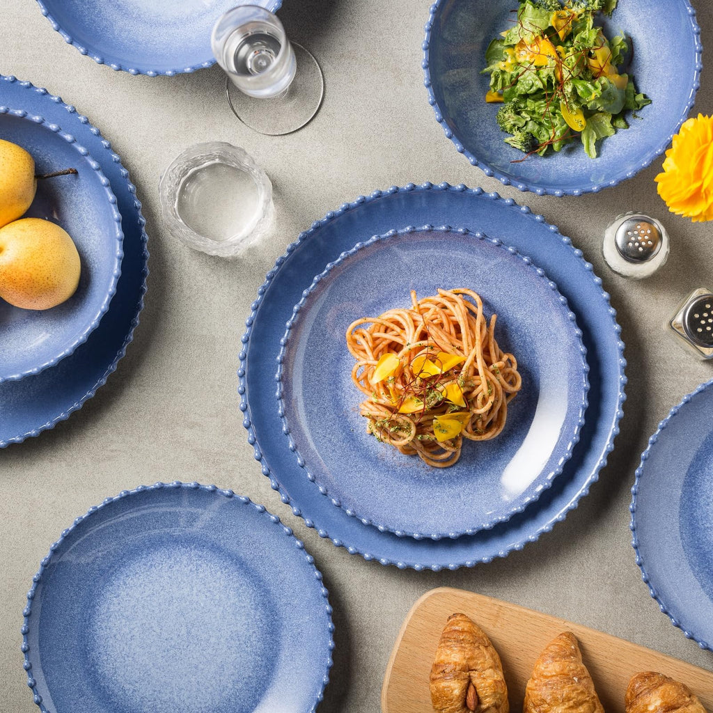 MissYIP 12 Piece Melamine Dinnerware Sets, Service for 4, Lightweight Unbreakable, BPA Free, Food Grade Plates Sets