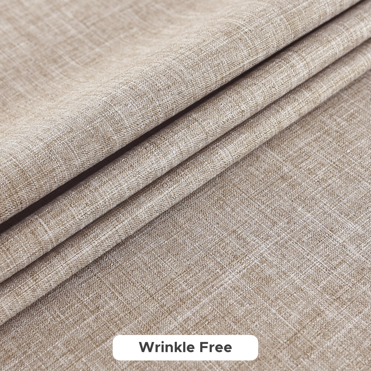2 Pack Linen Textured Rectangle Tablecloths, 60 x 120 Inch, Nature